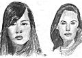 Drawings of two unknown ladies